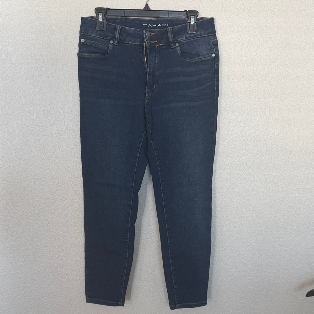 Tahari Women's Deep Indigo Skinny Jeans
